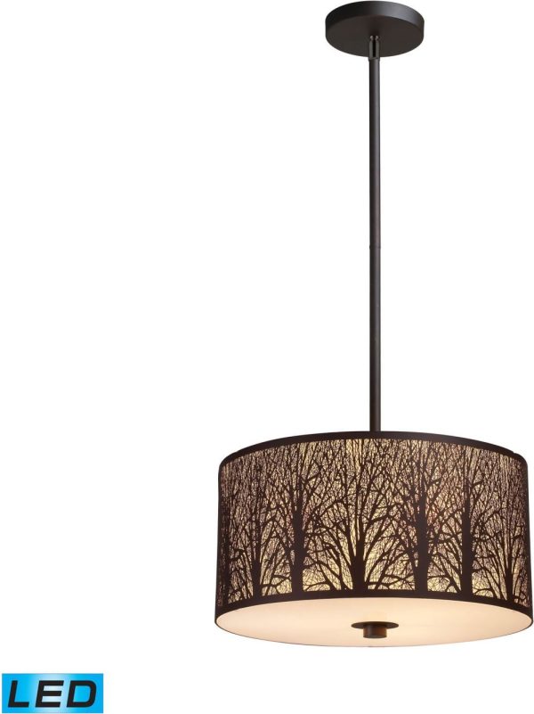 Woodland Sunrise 3 Light Led Pendant In Aged Bronze Online Hot Sale