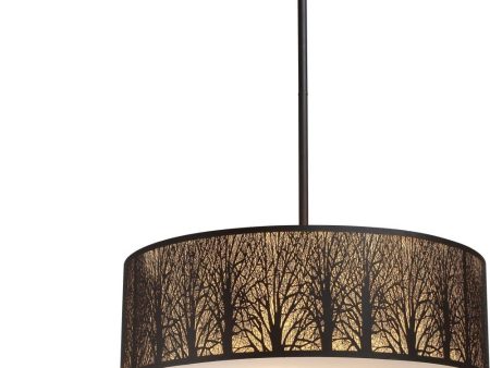 Woodland Sunrise 5 Light Led Pendant In Aged Bronze Online