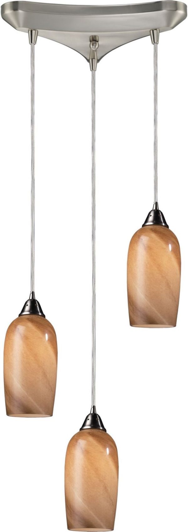 Sandstone 3 Light Pendant In Satin Nickel Discount