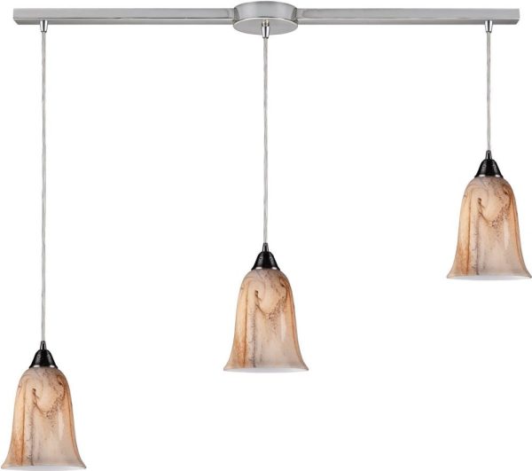 Granite 3 Light Pendant In Satin Nickel Fashion