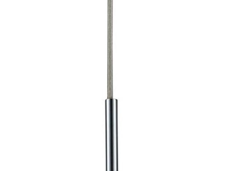 Medina 1 Light Pendant In Polished Stainless Steel For Sale