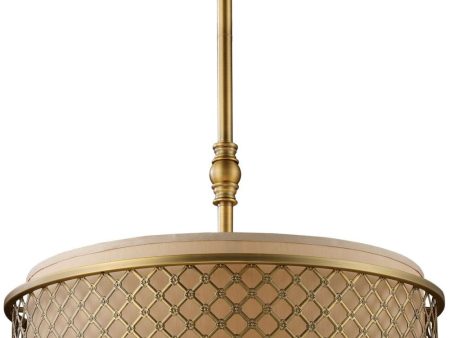 Chester 4 Light Pendant In Brushed Antique Brass Supply