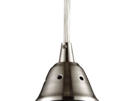 Formations 1 Light Led Pendant In Satin Nickel and Ashflow Glass Cheap