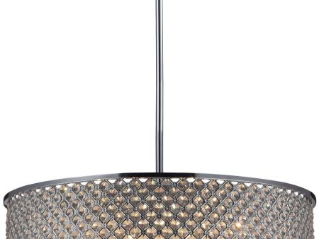 Genevieve 6 Light Pendant In Polished Chrome Supply