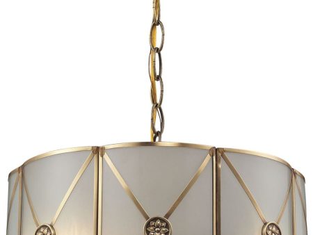 Preston 2 Light Pendant In Brushed Brass For Cheap